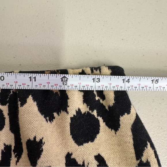 Diane Von Furstenberg Animal Print Knit Cotton Midi Skirt - Picture 7 of 8